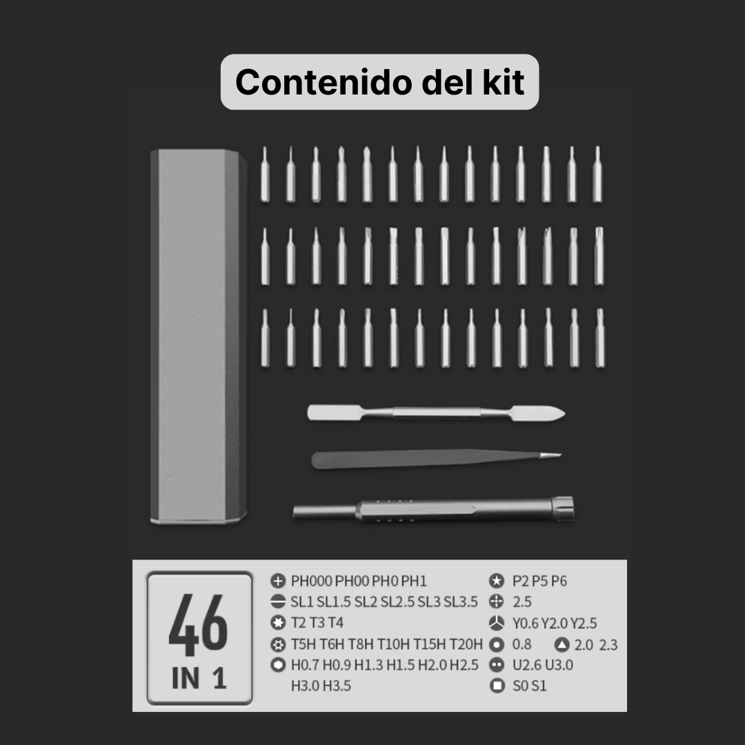 Kit de Destornilladores Portátil Multifuncional