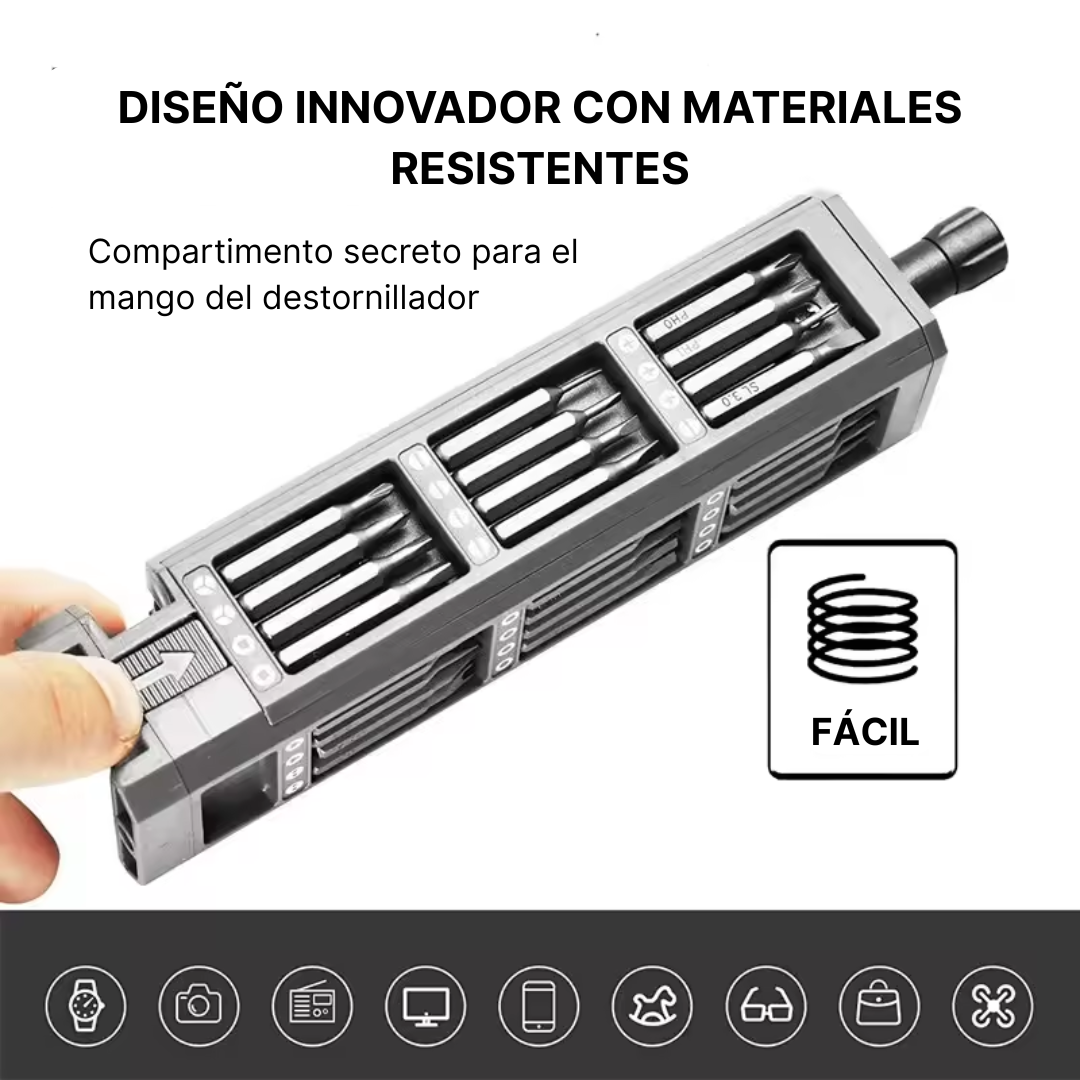 Kit de Destornilladores Portátil Multifuncional